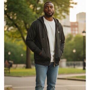 Vintage Billionaire Boys Club Full Zip Hoodie Made In Japan Grey & Gold Mens XXL